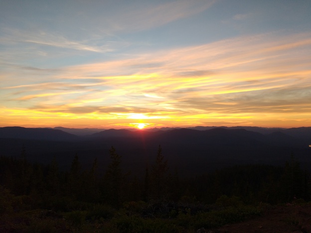 Sunset from the mountain top
