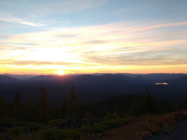 Sunset over the mountains