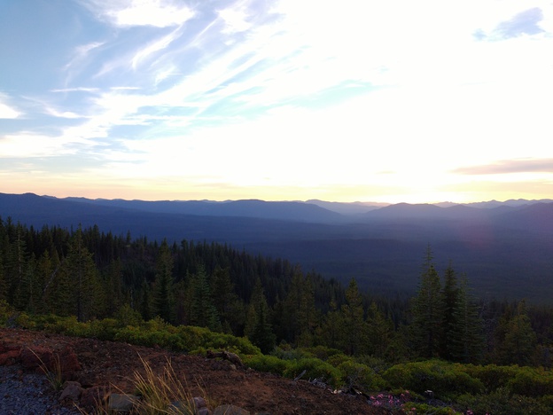 Sunset over the mountains